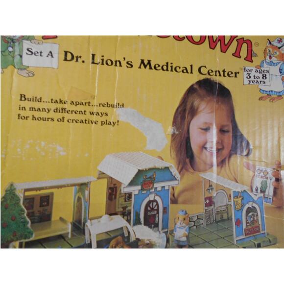 Playskool Puzzletown Set A Dr. Lion Medical Center EMPTY Box Replacement Vintage - Picture 2 of 8